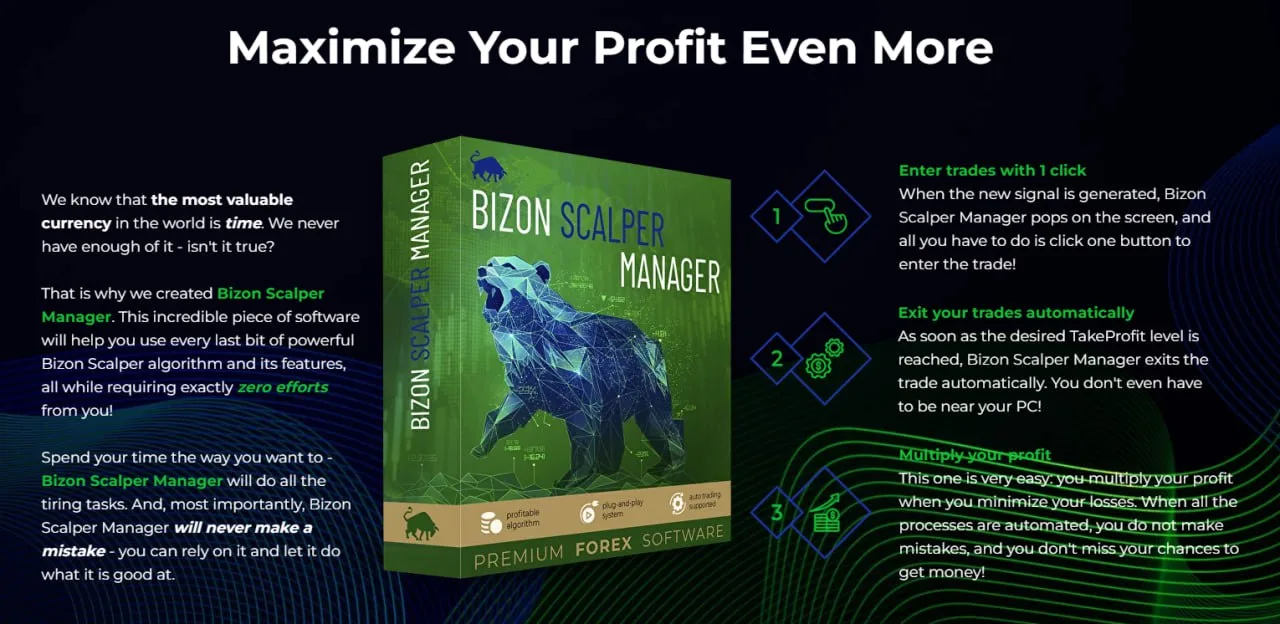 Bizon Scalper Indicator + EA Manager MT4 Unlimited - Image 3